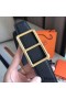 Hermes Officier Belt Buckle & Black 38MM Strap