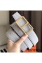 Hermes Officier Belt Buckle & White 38MM Strap