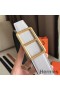 Hermes Officier Belt Buckle & White 38MM Strap
