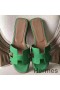 Hermes Oran Sandals In Bamboo Epsom Leather
