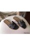 Hermes Oran Sandals In Black Epsom Leather