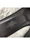 Hermes Oran Sandals In Black Suede With Black Crystal