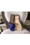 Hermes Oran Sandals In Blue Epsom Leather