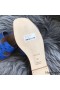 Hermes Oran Sandals In Blue Hydra Ostrich Leather