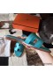 Hermes Oran Sandals In Blue Paon Epsom Leather