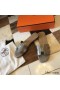 Hermes Oran Sandals In Grey Shiny Niloticus Crocodile