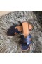 Hermes Oran Sandals In Navy Swift Leather