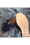 Hermes Oran Sandals In Navy Swift Leather