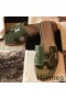 Hermes Oran Sandals In Olive Shiny Niloticus Crocodile