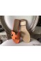 Hermes Oran Sandals In Orange Epsom Leather