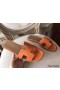Hermes Oran Sandals In Orange Epsom Leather