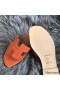 Hermes Oran Sandals In Orange Swift Leather