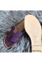Hermes Oran Sandals In Purple Ostrich Leather