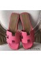 Hermes Oran Sandals In Rose Confetti Epsom Leather