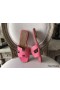 Hermes Oran Sandals In Rose Confetti Epsom Leather