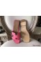 Hermes Oran Sandals In Rose Confetti Epsom Leather