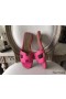 Hermes Oran Sandals In Rose Red Epsom Leather