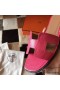 Hermes Oran Sandals In Rose Red Lizard Leather