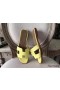 Hermes Oran Sandals In Soufre Epsom Leather