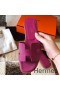 Hermes Oran Slide Sandals In Anemone Epsom Calfskin