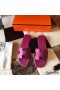 Hermes Oran Slide Sandals In Anemone Epsom Calfskin
