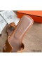 Hermes Oran Slide Sandals In Gold Epsom Calfskin