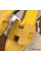 Hermes Oran Slide Sandals In Yellow Epsom Calfskin