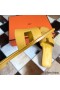 Hermes Oran Slide Sandals In Yellow Epsom Calfskin