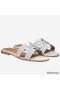 Hermes Oran Studs Sandals In White Leather