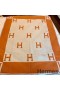 Hermes Orange Avalon Throw Blanket