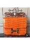 Hermes Orange Constance MM 24cm Crocodile Bag