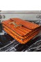 Hermes Orange Constance MM 24cm Crocodile Bag
