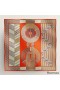 Hermes Orange Dressage Tressage Shawl 140