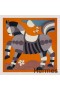 Hermes Orange Mon Premier Galop Shawl 140