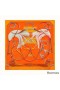 Hermes Orange Projets Carres Shawl 140