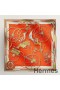 Hermes Orange Voitures en Equilibre Shawl 140