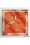 Hermes Orange Voitures en Equilibre Shawl 140