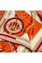 Hermes Orange Voitures en Equilibre Shawl 140