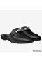 Hermes Oz Mules In Black Calfskin