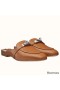Hermes Oz Mules In Brown Calfskin