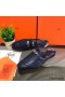 Hermes Oz Mules In Dark Blue Calfskin