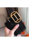 Hermes Pad Reversible Belt In Black/White Epsom Leather