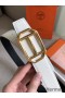 Hermes Pad Reversible Belt In Black/White Epsom Leather