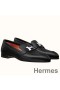 Hermes Paris Loafers In Black Goatskin