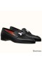Hermes Paris Loafers In Black Goatskin