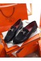 Hermes Paris Loafers In Black Goatskin