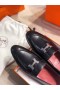 Hermes Paris Loafers In Black Goatskin
