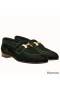 Hermes Paris Loafers In Dark Green Velvet