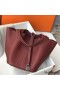 Hermes Picotin Lock 18 Bag In Bordeaux Clemence Leather