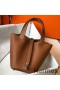 Hermes Picotin Lock 18 Bag In Gold Clemence Leather
